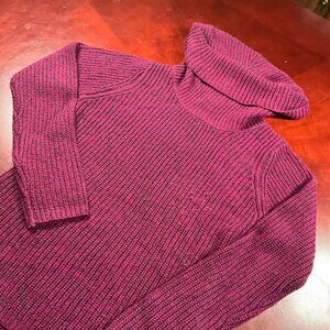 Womens Luxurious Orchid Purple Chunky Knit Winter Turtleneck Sweater (Small)